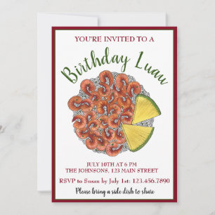 ニンニクエビハワイアンアイランドフードルアウ（ハワイ式宴会） 招待状