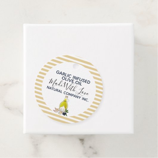 ニンニクオリーブオイル自家製製品ラベル フェイバータグ (インサイチュ)