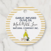 ニンニクオリーブオイル自家製製品ラベル フェイバータグ (正面)