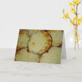 「ニンニクチーズパン」サンキューカード カード (黄色い花)