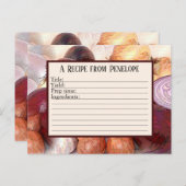 ニンニク付き玉ねぎ書と名前レシピカード ポストカード (正面/裏面)