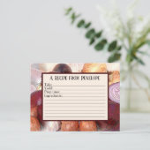 ニンニク付き玉ねぎ書と名前レシピカード ポストカード (スタンド正面)