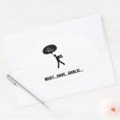 ニンニク好き 楕円形シール (封筒)