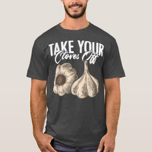 ニンニク好きM用ベジタリアン球根植物 Tシャツ