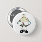 ニンニク服かわいいアリウムパンボタンピン 缶バッジ (正面&裏面)
