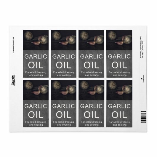 ニンニク油ラベル ラベル (フルシート)