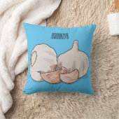 ニンニク漫画イラストレーション クッション (ブランケット)