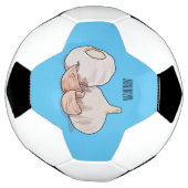 ニンニク漫画イラストレーション サッカーボール (回転)