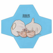 ニンニク漫画イラストレーション サッカーボール (フラット)