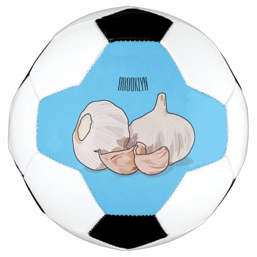 ニンニク漫画イラストレーション サッカーボール (正面)