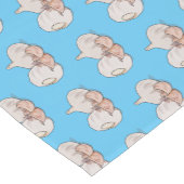 ニンニク漫画イラストレーション ショートテーブルランナー (コーナー)