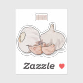 ニンニク漫画イラストレーション シール (シート)