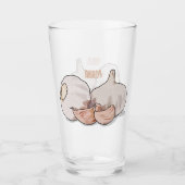 ニンニク漫画イラストレーション タンブラーグラス (正面)