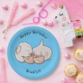 ニンニク漫画イラストレーション ペーパープレート (パーティー)