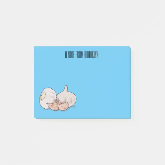 ニンニク漫画イラストレーション ポストイット (正面)