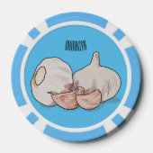 ニンニク漫画イラストレーション ポーカーチップ (裏面)