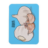 ニンニク漫画イラストレーション マグネット (縦)