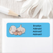 ニンニク漫画イラストレーション ラベル (インサイチュ)