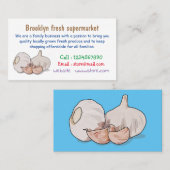 ニンニク漫画イラストレーション 名刺 (正面/裏面)