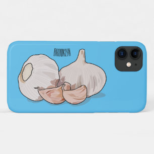 ニンニク漫画イラストレーション iPhone 11 ケース