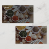 ニンニク片が付いている新しいスパイスの写真 名刺 (正面/裏面)