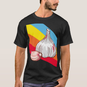 ニンニク野菜食品ビーガンベジタリアン Tシャツ
