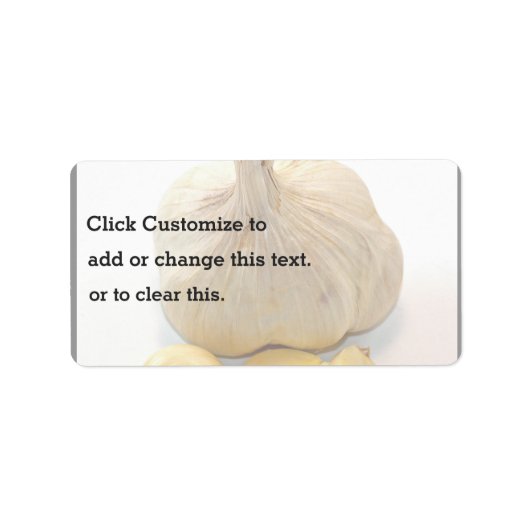 ニンニク5切りとニンニク1切り ラベル (正面)