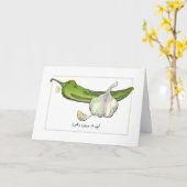 ニンニク&グリーンチリペッパー「スパイスを効かせよう！」 カード (黄色い花)