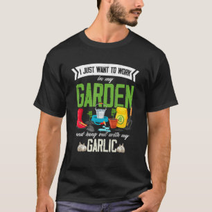 ニンニク 園芸 ガーデニング 庭 庭師 野菜  Tシャツ
