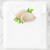 ニンニク 楕円形シール (バッグ)