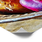 ニンニク、玉ねぎ、トマトアートの飾壁。 ポスター (角)