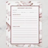 ニンニク |白シンプル色 |デザートレシピページ (正面/裏面)