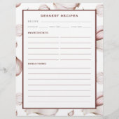 ニンニク |白シンプル色 |デザートレシピページ (裏面)