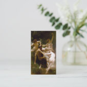 ニンフおよびサテュロス、ウィリアム・アドルフ・ブグロー 名刺 (スタンド正面)