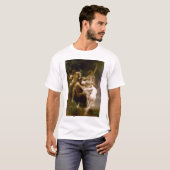 ニンフおよびサテュロス、ウィリアム・アドルフ・ブグロー Tシャツ (正面フル)