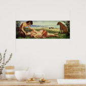 ニンフで喪に服すサテュロ, c.1495 ポスター (キッチン)