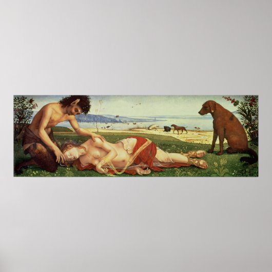 ニンフで喪に服すサテュロ, c.1495 ポスター (正面)