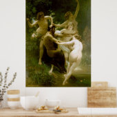 ニンフとサテュロ（ニンフェスとタイヤ） (1873) ポスター (キッチン)