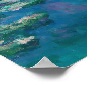 ニンフェアズウォーターリリーズバイクロードモネ ポスター (角)