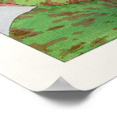 ニンフェアロータス#1、ピンク、リリーパッド、谷上湖南、 ポスター (角)