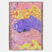 ニンフフォークアートバイアンヤC スローブランケット (正面縦)