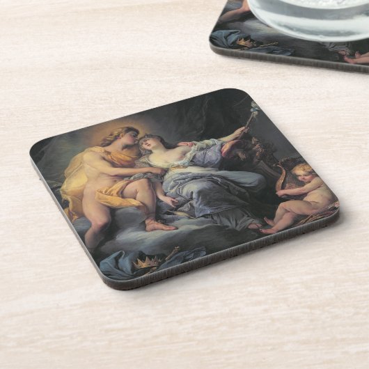 ニンフLeucothea (canvaの油を愛撫するアポロ コースター (左側)