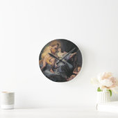 ニンフLeucothea (canvaの油を愛撫するアポロ ラウンド壁時計 (ホーム)