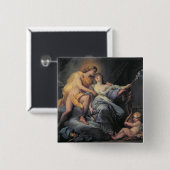 ニンフLeucothea (canvaの油を愛撫するアポロ 缶バッジ (正面&裏面)