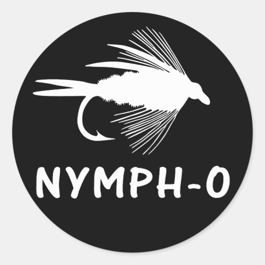 ニンフOフライおもしろい釣りルアー ラウンドシール (正面)