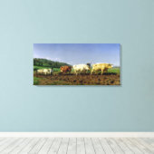 ニヴェルナで耕す, 1849 キャンバスプリント (インサイチュ (ウッドフロア))