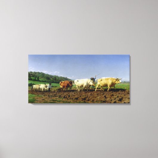 ニヴェルナで耕す, 1849 キャンバスプリント (正面)