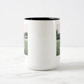 ニーキーのゴールデンレトリバー、ゴールデンレトリバー愛好家 ツートーンマグカップ (中央)