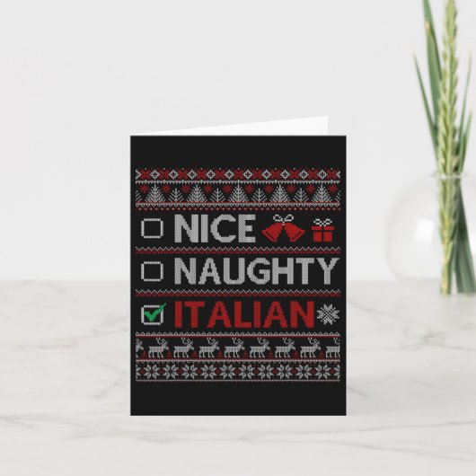 ニースいけなおもしろいイタリアンクリスマス家族マッキ カード (正面)