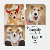 ニースいけなおもしろい犬3ペットフォトクリスマス メタルオーナメント (裏面)